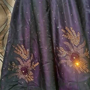 Purple Silk Ethnic Gown