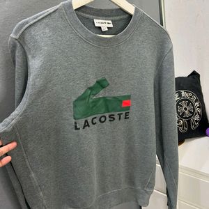 @lacoste grey printed sweatshirt