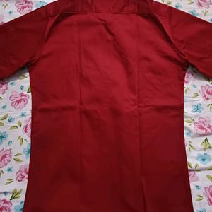 BrandedMaroon Collar Shirt For Boys (14-16 Yrs.)