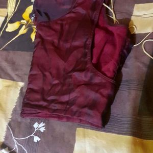 Beautiful Saroski  work burgundy saree