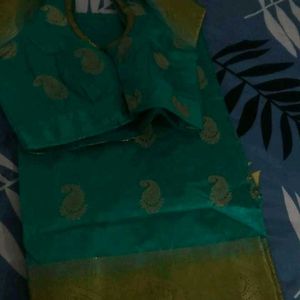 Pure Mango Raw Silk Saree