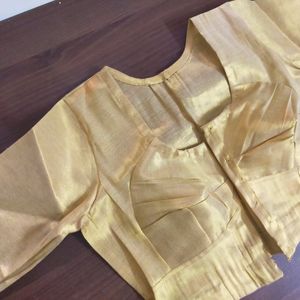 Golden Blouse For Saree