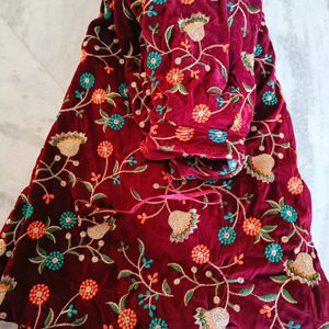 Wine Velvet Lehnga