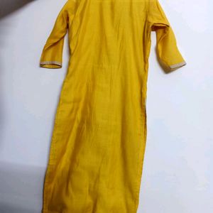 Women's Yellow Kurti Size -34