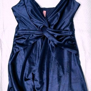 Blue Satin Dress