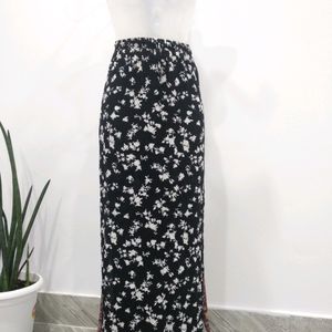 Floral Printed Straight Long Skirt