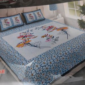 Pure Cotton Bedsheet Wth Pillow Cover