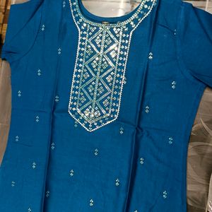 LADIES PARTY WEAR KURTI WITH AMBRODERY