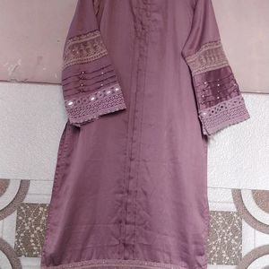 Ethnic Silk Suit IN Lavender Colour