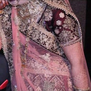 Wine Bridal Lehenga