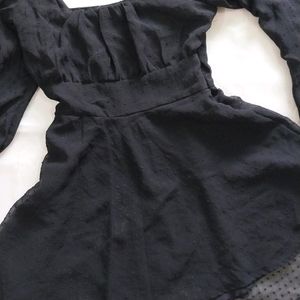 Women A Line Black Dress