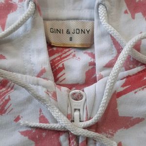 GINI & JONY ZIPPER SWEATSHIRT SIZE 8 for girls Wit