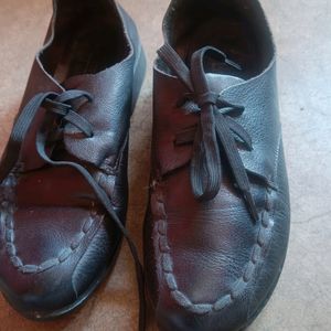 Pure Leather Black Shoe For School And Fomal Wear