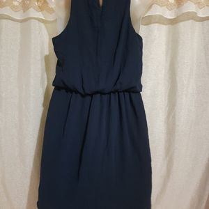 NAVY BLUE  SLEEVELESS DRESS