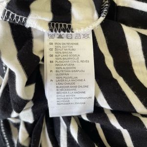 H&M Black And White Striped Bodycon