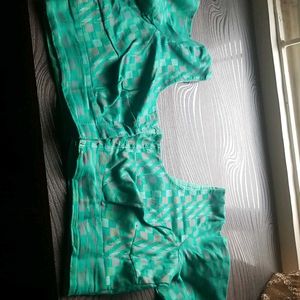 Handloom Cotton Blouse With Lining