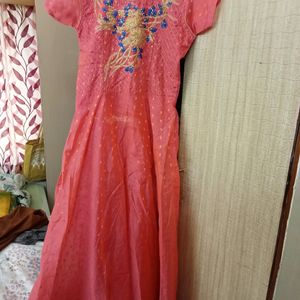 New Onion Pink Long Anarkali