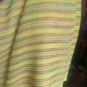 ⚜️ Shimmering Yel-LOVE Yellow Saree