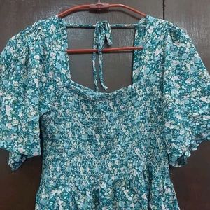 Sea Green Flower Top