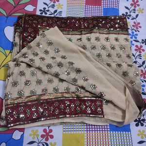 Full Sequence Nd Embroidered Heavy Work Saree