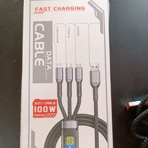 100W Ultra Fast Charging Cable 3in1