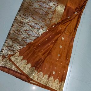 Orenge Pure Banarasi Soft Saree 🧡