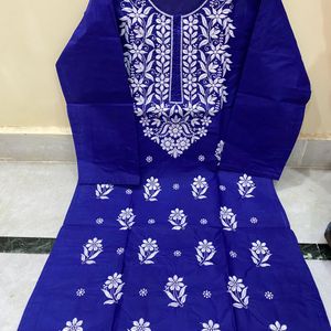 Lucknowi Chikankari cotton kurtis for girls Women