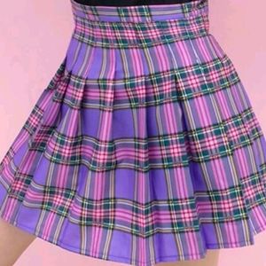 New Mini Tennis Checkered Skirt