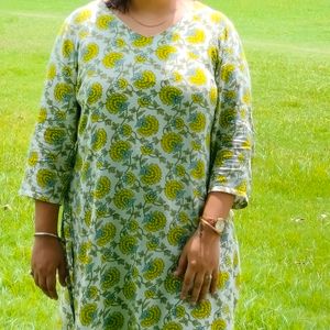 Lime Green (Xl Size) Kurti