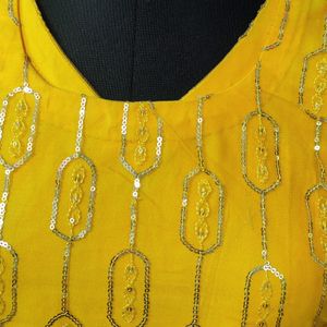 Yellow Festive Wear Kurti