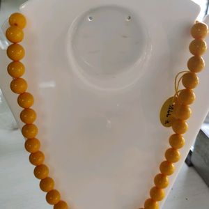 Orange Colour Big Beads Necklace