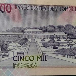 🔥Rare Sao Tome Principe 5000 Dobras UNC Note🔥