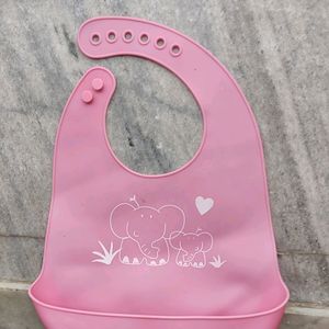 Silicon Baby Pink Bib