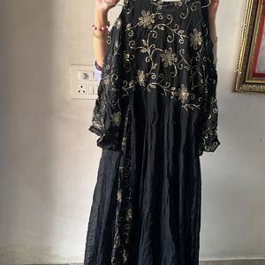 Black Golden Ethnic Gown