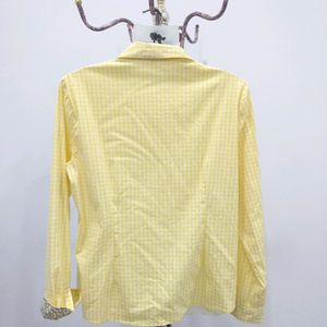 Sale🔥Yellow & White Checkered Shirt