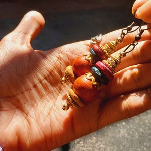 Set Of Two Tribal Chunky Earrings