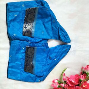 Blue Silk Blouse