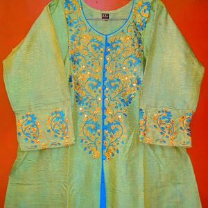 NEW KURTI WITH HEAVY EMBROIDERY