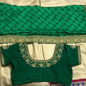 Green Designer Saree