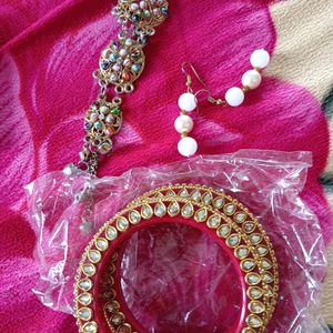 Bangles, Earrings,Jada Pin Combo