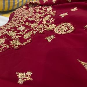 Women Sharara Red