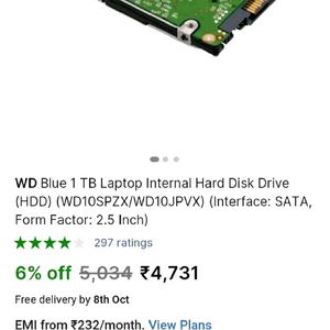 1TB Laptop HDD