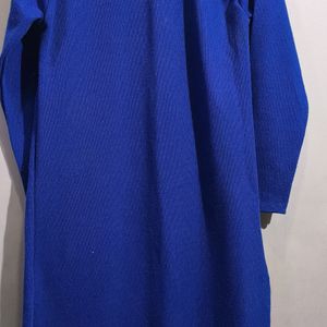 Blue Colour Woolen Kurta For Women