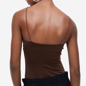 H&M Brown Bodysuit- Sleeveless- SizeM-new With Tag