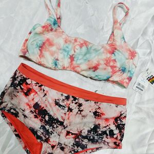 Imported Tie Die Bra Set