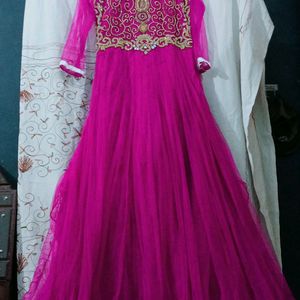 Beautiful Ethnic Purple Gown With Duppatta