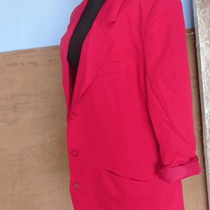 Oversized Red Blazer