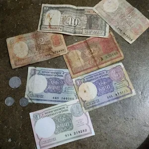 Combo Of Old Notes And Coins