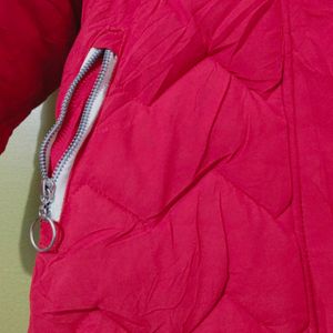 Red Long Jacket For Girls