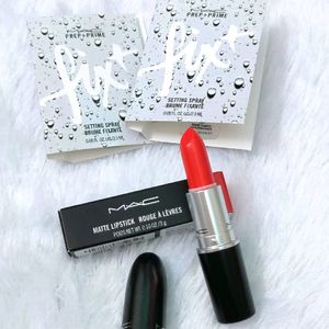 MAC Lip Stick And Setting Spray